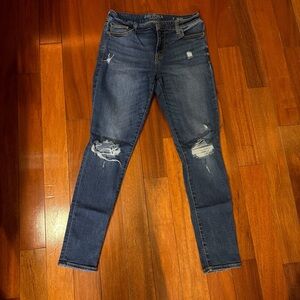 Arizona Jean Company Women's Distressed Blue Skinny Jeans